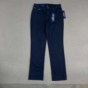 Chaps Pants Womens 6 Blue Slimming Fit Straight Leg Cotton Stretch Trousers NWT